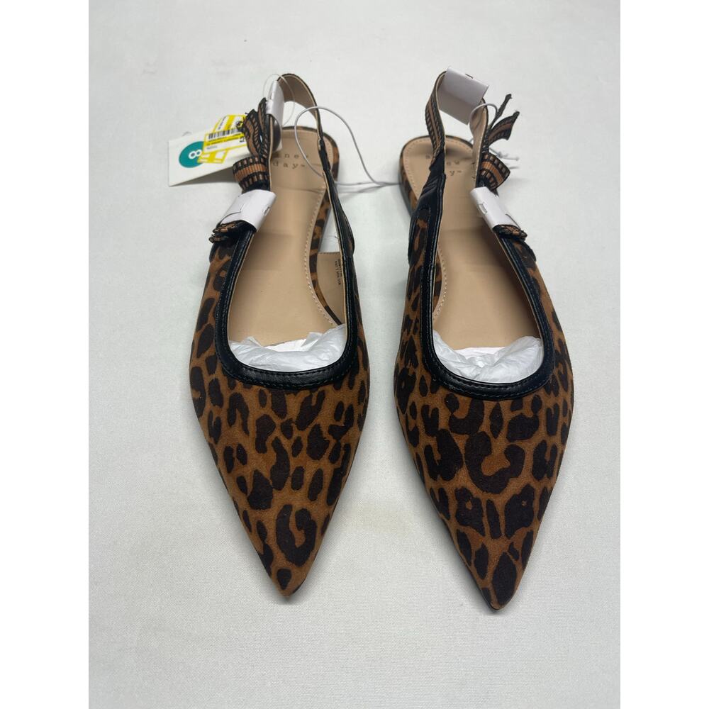 A New Day Leopard Print Sling Back Flat size 8